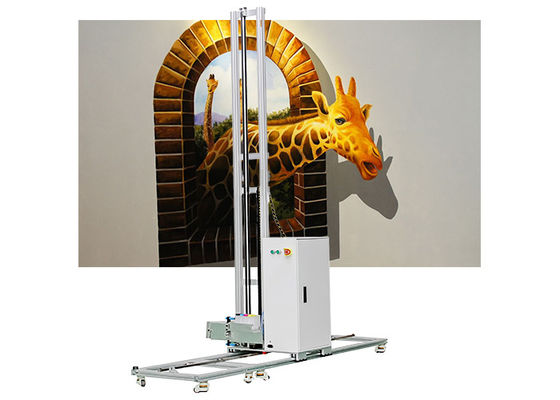 Touch Screen 25m/H Vertical Wall Printer Machine With 4 Rails