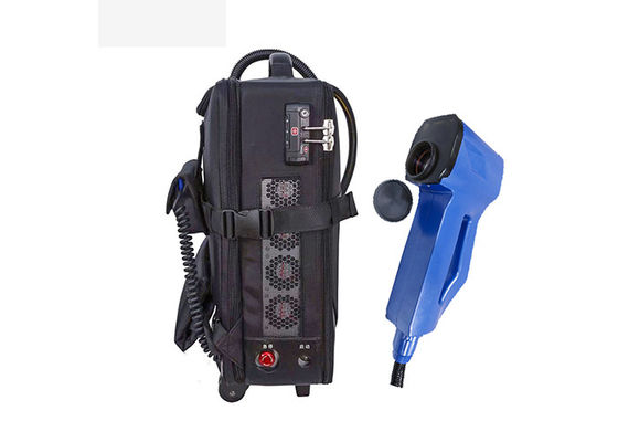 Non Pollution Backpack Laser Cleaning Machine 13000mm/S Interchangeable Lens