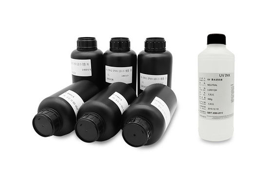 FCC SGS CMYKW 500ml Wall Printer Ink UV Ink For Inkjet Printer